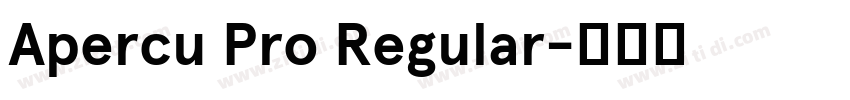 Apercu Pro Regular字体转换